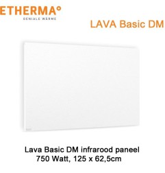 Etherma Lava Design Basic DM infrarood paneel 750 Watt 124,5 x 62 cm | Luchtreinigeronline