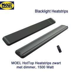MOEL HotTop heater zwart met dimmer 1500 Watt