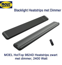MOEL HotTop 9824D heatstrip zwart met dimmer, 2400 Watt