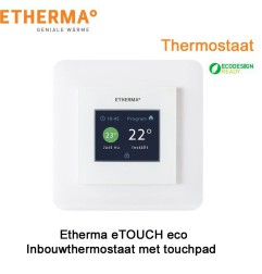 Etherma eTOUCH eco Inbouwthermostaat met touchpad