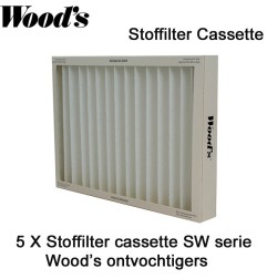 5 x Woods SMF Stoffiltercassette voor SW-serie | Luchtreinigeronline