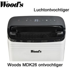 Woods MDK26 Luchtontvochtiger, tot 120 m²