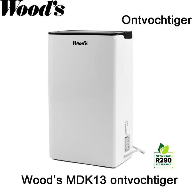 Woods MDK13 portable luchtontvochtiger, tot 65 m²