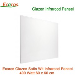 Ecaros Glazen infrarood paneel 400 Watt mat wit 60 x 60 cm | Luchtreinigeronline