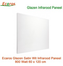Ecaros Glazen infrarood paneel 800 Watt mat wit 60 x 120 cm | Luchtreinigeronline