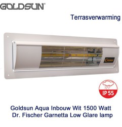 Goldsun Aqua Inbouw wit terrasstraler, 1500 Watt | Luchtreinigeronline