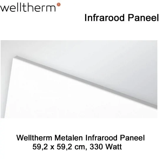 Welltherm Ecoline Metaal infrarood paneel 330 Watt 59,2 x 59,2 cm|Luchtreinigeronline