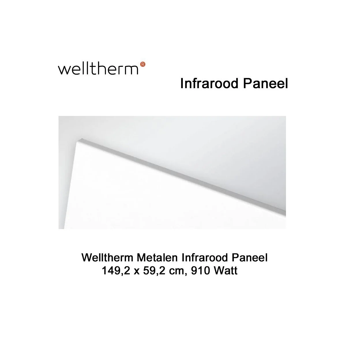 Welltherm Ecoline Metaal infrarood paneel 910 Watt 149,2 x 59,2 cm|Luchtreinigeronline