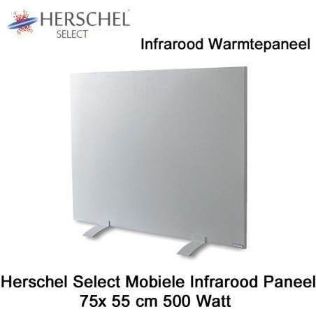 Herschel Select Mobiele Infrarood Verwarming 500 Watt, 75 x 55 cm