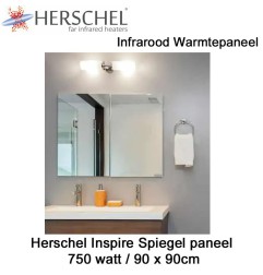 Herschel Inspire spiegel infrarood paneel 750 Watt, 90 x 70 cm | Luchtreinigeronline