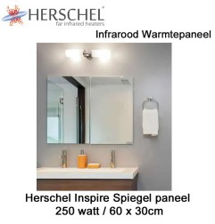 Herschel Inspire spiegel infrarood paneel 250 Watt, 60 x 30 cm