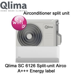 Qlima SC6126 Split Unit Airco met schroefsnelkoppeling WiFi module