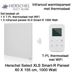 Herschel Select XLS Infrarood Paneel 1000 Watt, 60 x 155 cm met T-PL thermostaat | Luchtreinigeronline