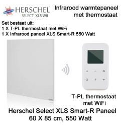 Herschel Select XLS Infrarood Paneel 550 Watt, 60 x 85 cm met T-PL thermostaat