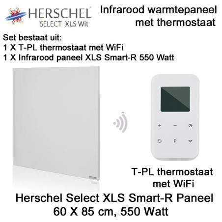 Herschel Select XLS Infrarood Paneel 550 Watt, 60 x 85 cm met T-PL thermostaat