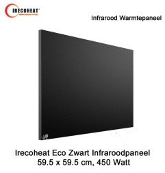 Irecoheat Eco 450 Watt zwart infraroodpaneel, 59.5 x 59.5 cm | Luchtreinigeronline