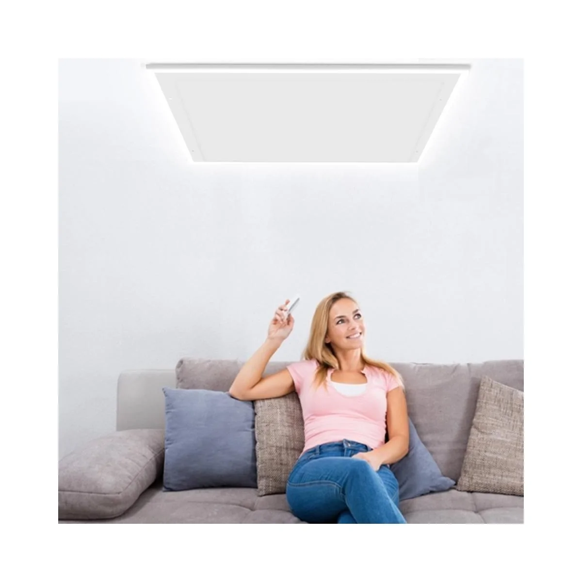 QH-HL Infraroodpaneel 400 Watt met ledverlichting en thermostaat, 65 x 63cm|Luchtreinigeronline