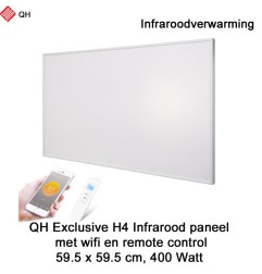 QH Exclusive H4 Infrarood paneel 400 Watt 59,5 x 59,5 cm met WiFi thermostaat | Luchtreinigeronline