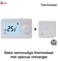 QH Basic eenvoudige draadloze thermostaat incl. ontvanger | Luchtreinigeronline