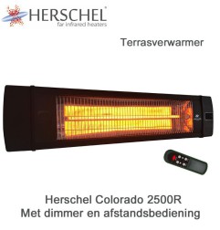 Herschel Colorado 2500R terrasverwarmer met dimmer en afstandsbediening 2500 Watt