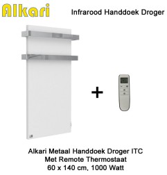 Alkari Handdoek Droger ITC met Remote Control 1000 Watt, 60 x 140 cm