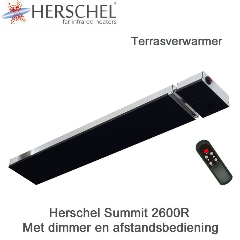 Herschel Summit 2600R terrasverwarmer met dimmer en afstandsbediening 2600 Watt