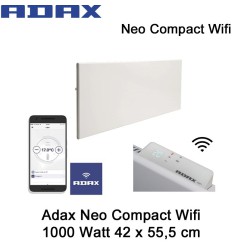 Adax Neo Compact Wifi Convector Verwarming 1000 Watt, 55,5 x 42cm Ecodesign | Luchtreinigeronline