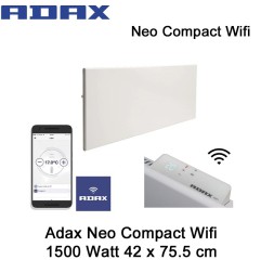 Adax Neo Compact Wifi Convector Verwarming 1500 Watt, 75,5 x 42 cm Ecodesign