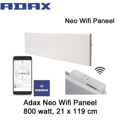 Adax Neo Wifi L08 Paneel 800 Watt, 21 x 119 cm Ecodesign