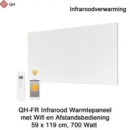 QH-FR serie Infrarood paneel 700W met Wifi en afstandsbediening, 59 x 119 cm