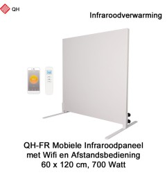 QH-FR Mobiel Infrarood paneel 700W met Wifi en afstandsbediening, 60 x 120 cm | Luchtreinigeronline