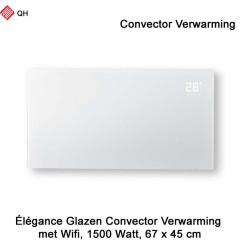 QH Élégance Glazen Wifi Convector verwarming,1500 Watt, 67 x 45 cm | Luchtreinigeronline