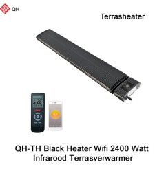 QH-TH Black Heater Wifi Infrarood Terrasverwarmer 2400 Watt | Luchtreinigeronline