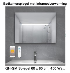 QH-GM Spiegel infrarood verwarming 60 x 80 cm 450 Watt | Luchtreinigeronline