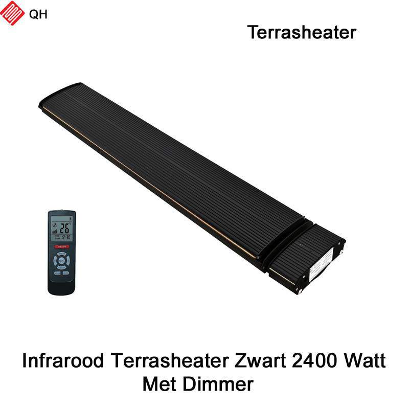 QH-TH Black Heater Infrarood Terrasverwarmer 2400 Watt, outlet product