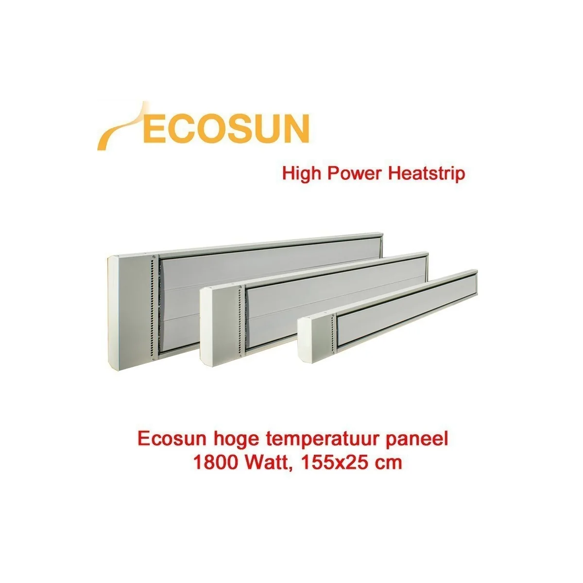 Ecosun hoge temperatuur paneel 1800W, 155x25 cm|Luchtreinigeronline