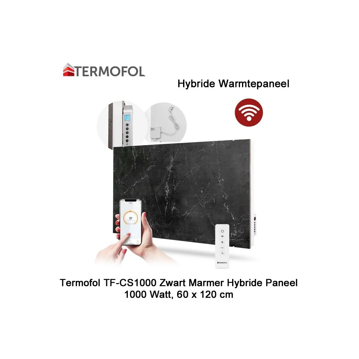 Termofol TF-CS1000-02 Keramisch Hybride infrarood Paneel met wifi, 1000 Watt, 60 x 120 cm|Luchtreinigeronline