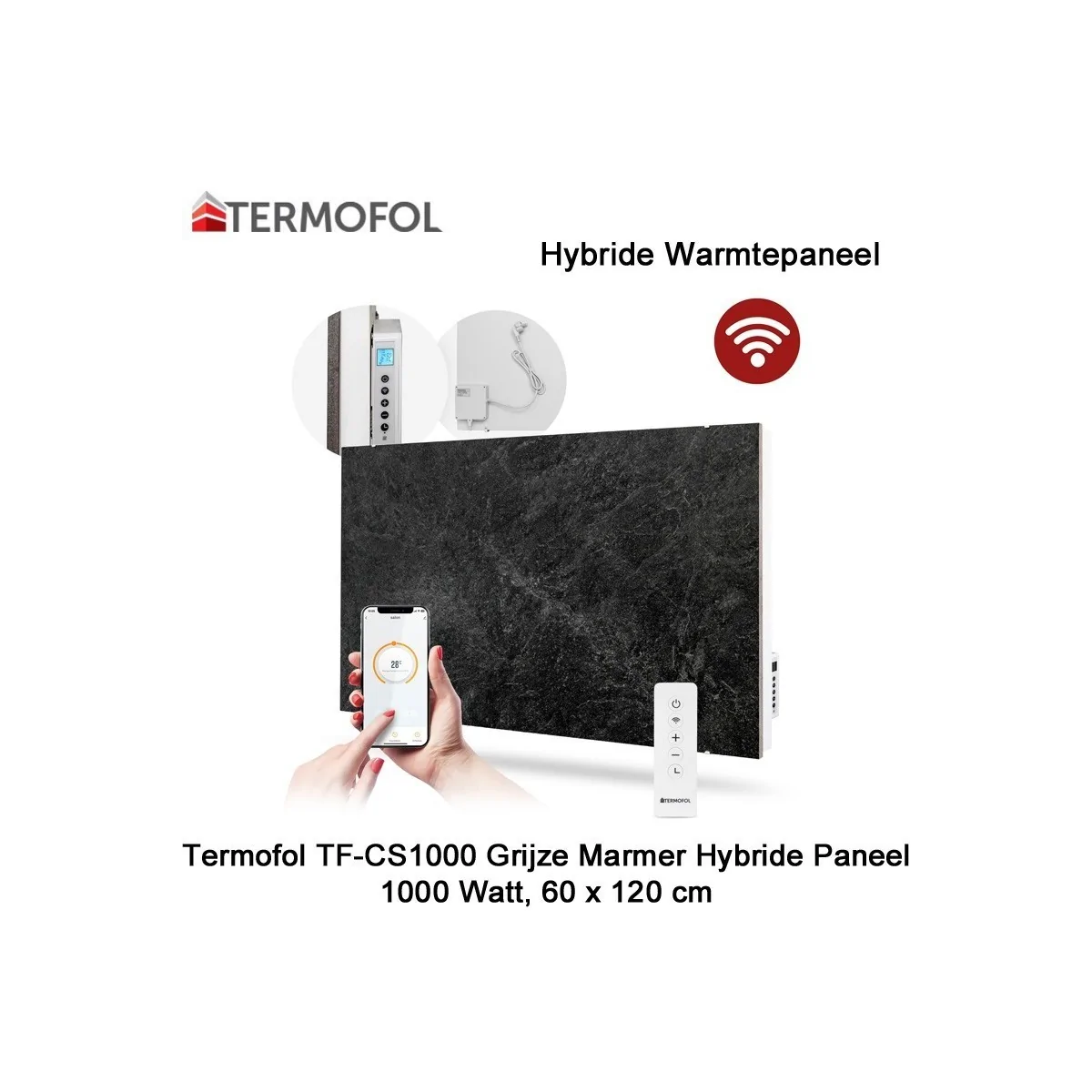 Termofol TF-CS1000-03 Keramisch Hybride infrarood Paneel met wifi, 1000 Watt, 60 x 120 cm|Luchtreinigeronline