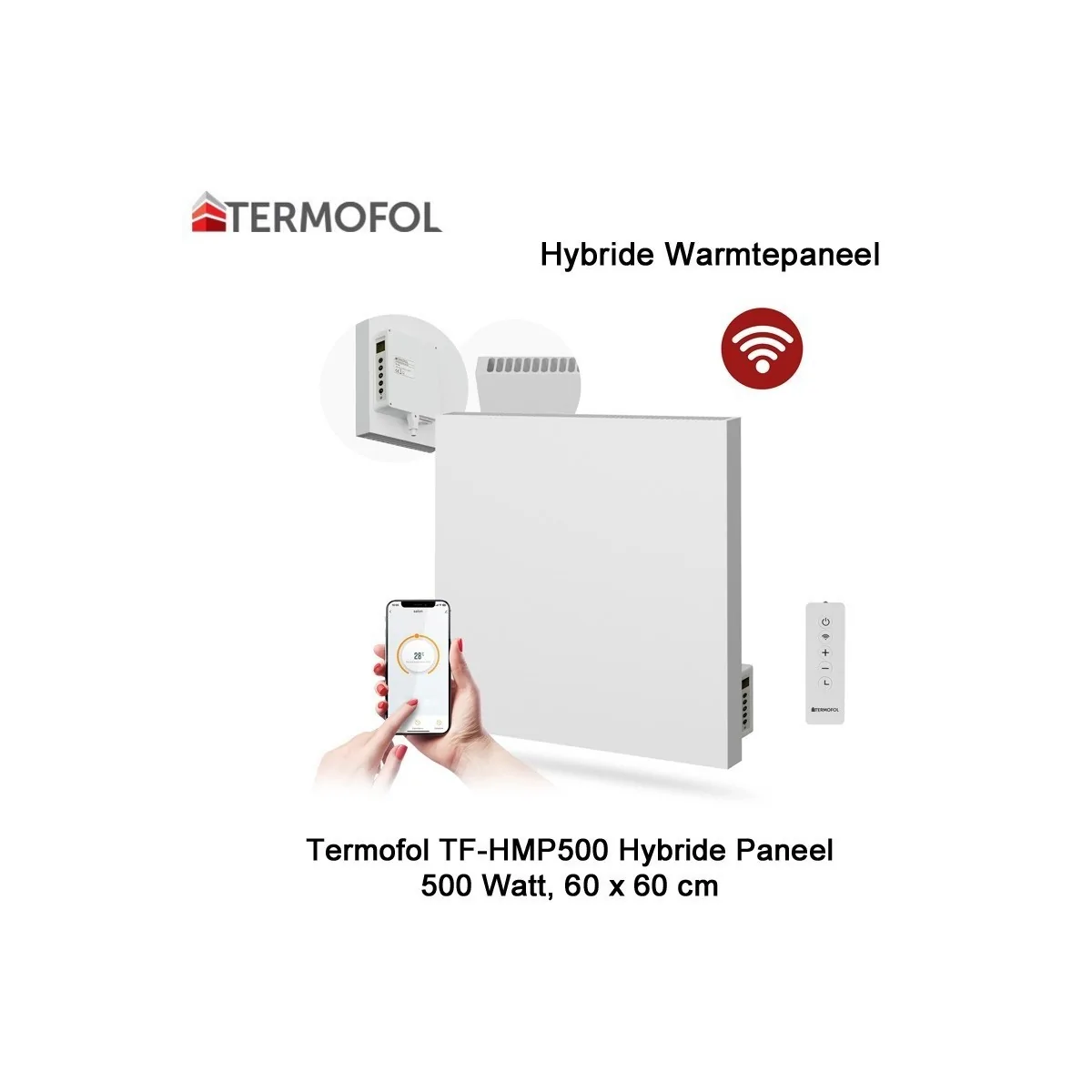 Termofol TF-HMP500 Hybride infrarood Paneel met wifi, 500 Watt, 60 x 60 cm|Luchtreinigeronline