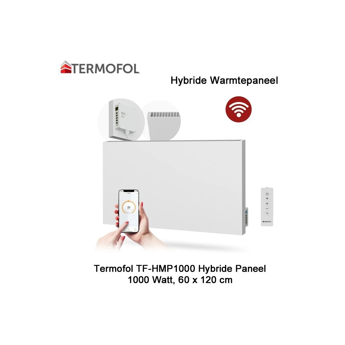 Termofol TF-HMP1000 Hybride infrarood Paneel met wifi 1000 Watt, 60 x 120 cm|Luchtreinigeronline