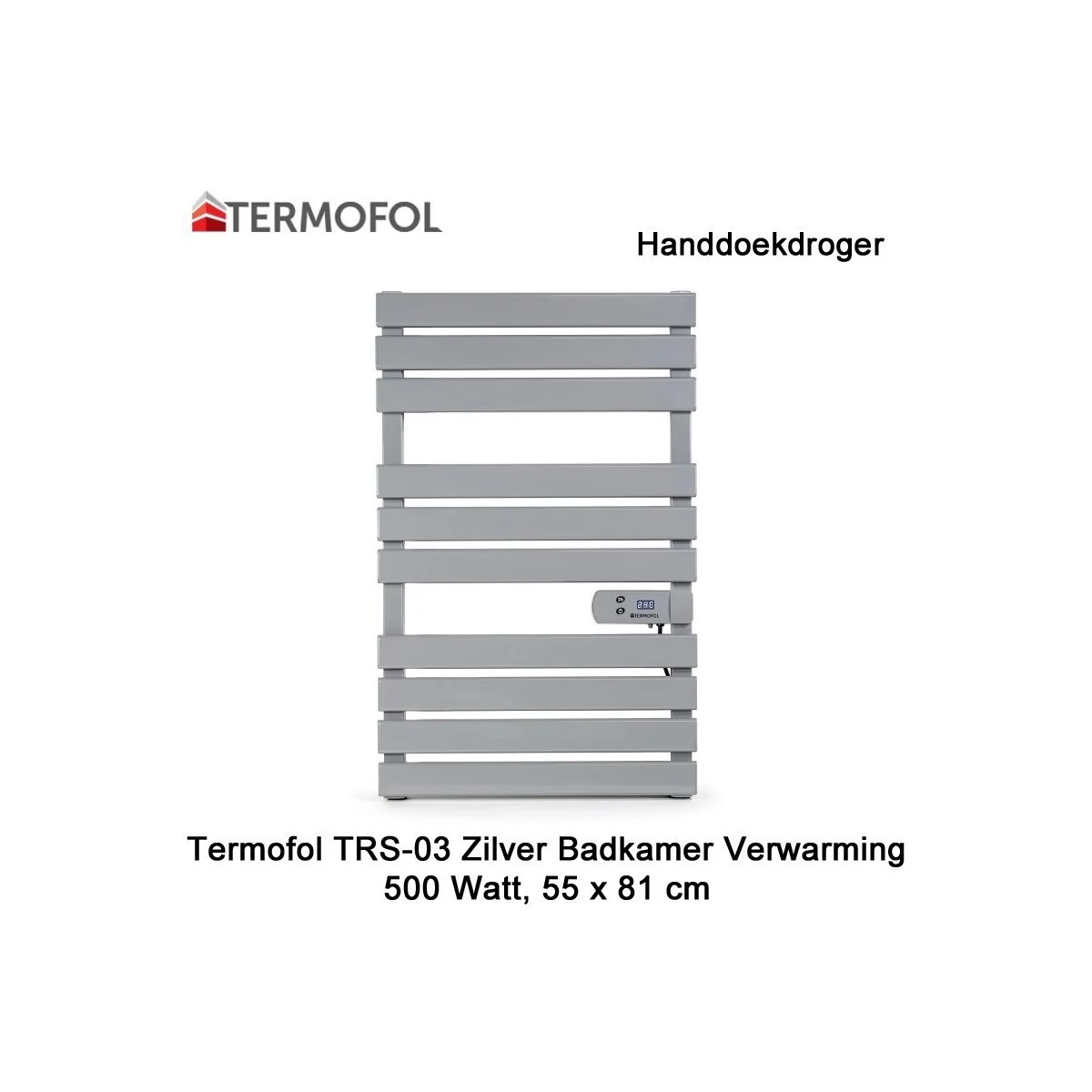 Termofol TRS-03 zilver handdoekdroger 500 Watt|Luchtreinigeronline