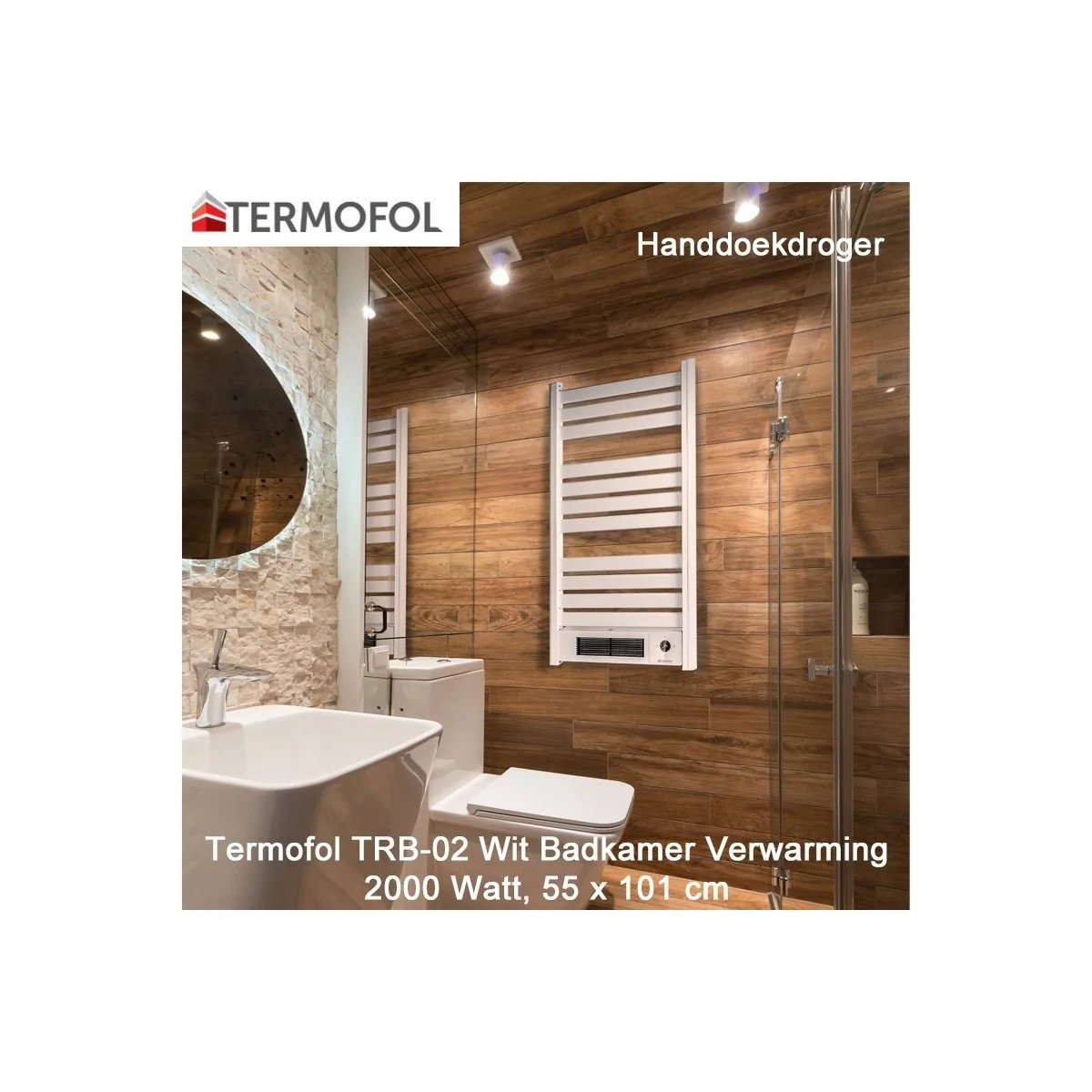 Termofol TRW-02 wit handdoekdroger 2000 Watt|Luchtreinigeronline