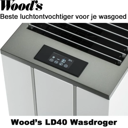 Woods LD40 Wasdroger & Luchtontvochtiger tot 100 m²|Luchtreinigeronline
