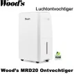Woods MRD20 Luchtontvochtiger, tot 76 m²|Luchtreinigeronline
