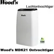 Woods MDK21 Luchtontvochtiger, tot 80 m²|Luchtreinigeronline