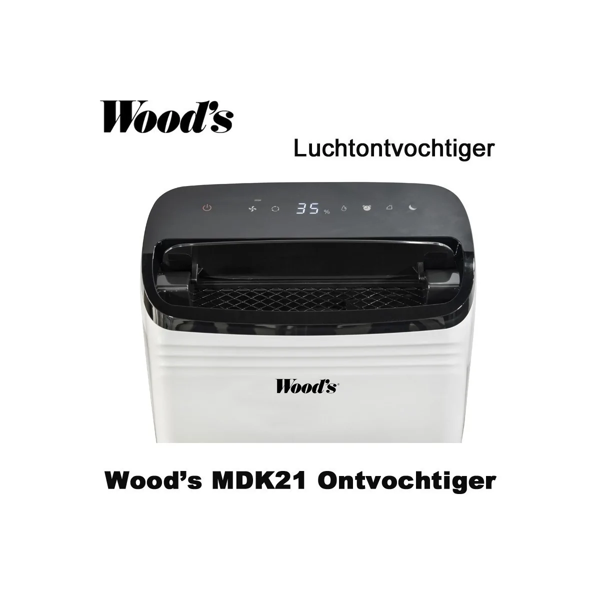 Woods MDK21 Luchtontvochtiger, tot 80 m²|Luchtreinigeronline