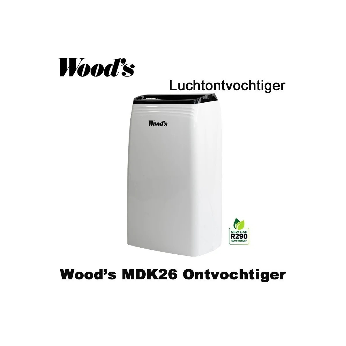 Woods MDK26 Luchtontvochtiger, tot 120 m²|Luchtreinigeronline