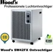 Woods SW42FX professionele luchtontvochtiger, kleur metallic 200 m²|Luchtreinigeronline