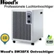 Woods SW38FX professionele luchtontvochtiger, kleur metallic 140 m²|Luchtreinigeronline
