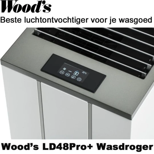 Woods LD48Pro+ Wasdroger & Luchtontvochtiger tot 195 m²|Luchtreinigeronline